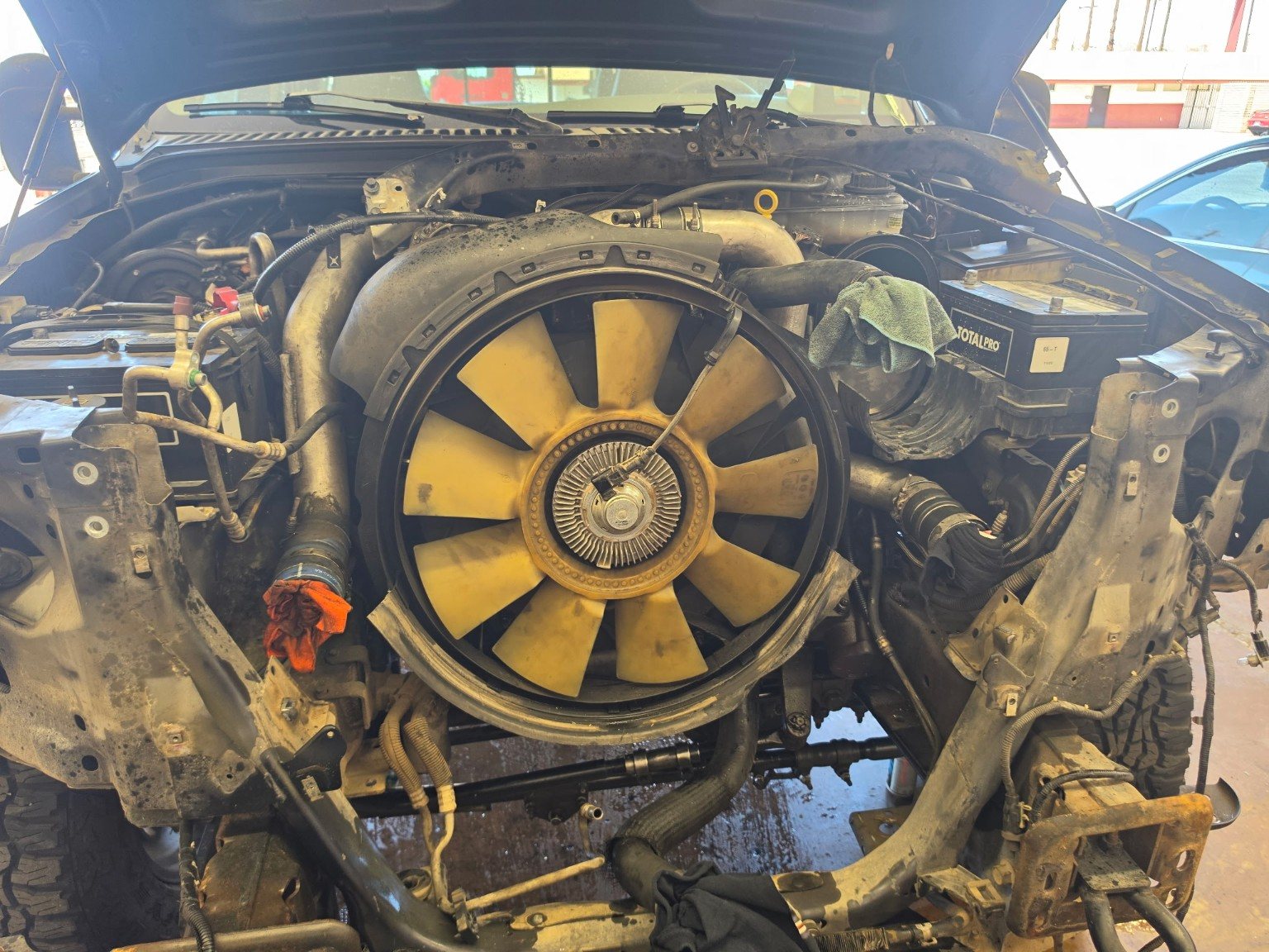 6.0 Power Stroke diesel engine repair work